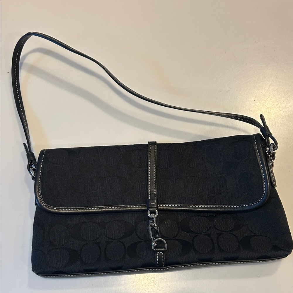 Coach Black Signature Shoulder Bag